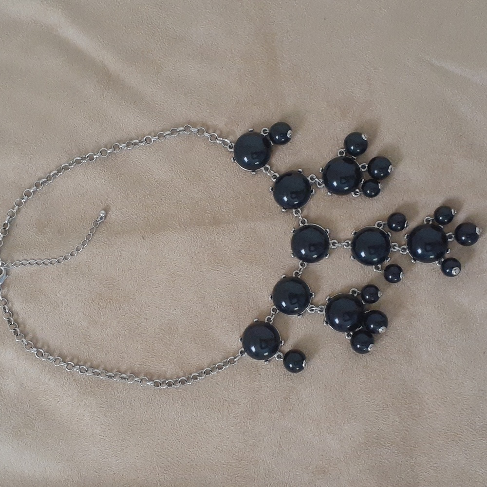 Unique Black & Silver Statement Necklace